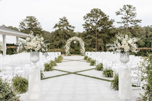 Wedding florals by Blosm Design, shared on Instagram